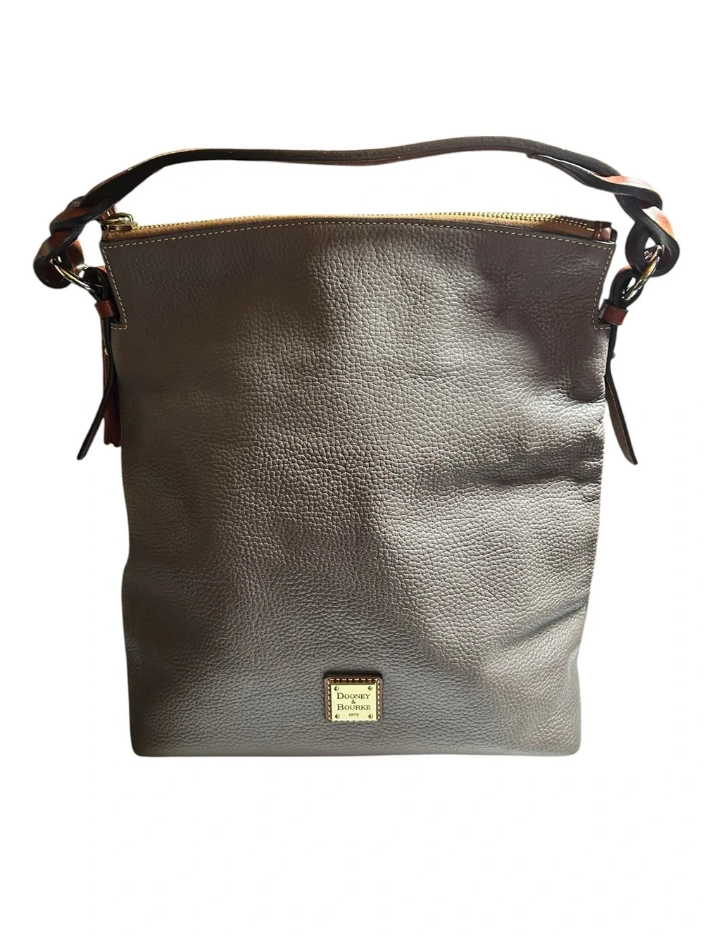 Dooney & Bourke Pebble Grain Leather Sloane Dixon Hobo Elephant Bag